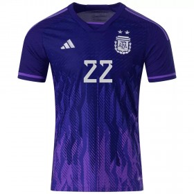 Fotbalové dres Argentina L. MARTINEZ 22 Venkovní Mistrovství Světa 2022 Krátký Rukáv